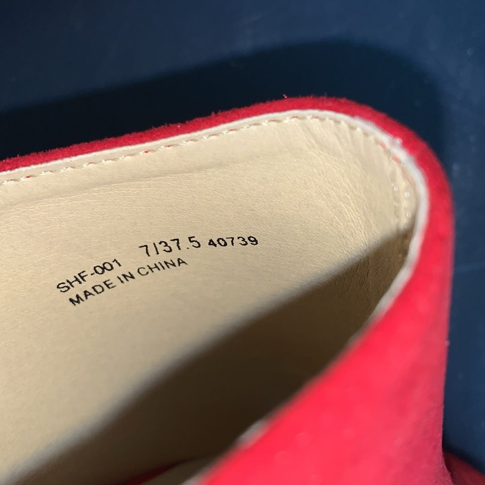 Chinese Laundry Los Angeles Women’s Red Open Toe Mules Size 7 - Picture 7 of 10
